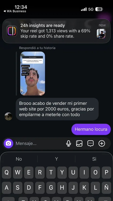 Captura real de un alumno. Toca para verla grande.
