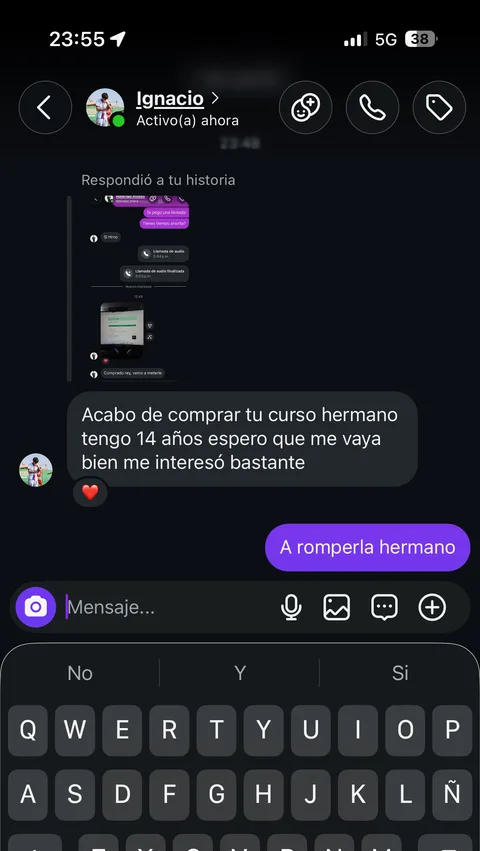 Captura real de un alumno. Toca para verla grande.