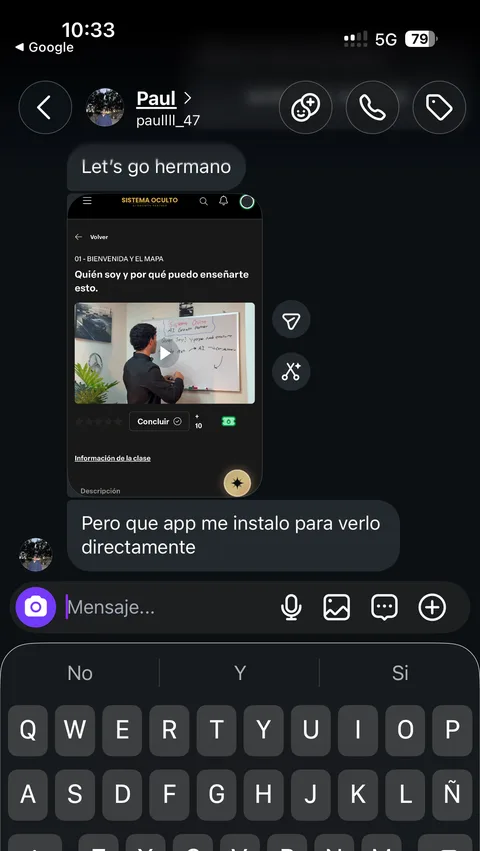 Captura real de un alumno. Toca para verla grande.