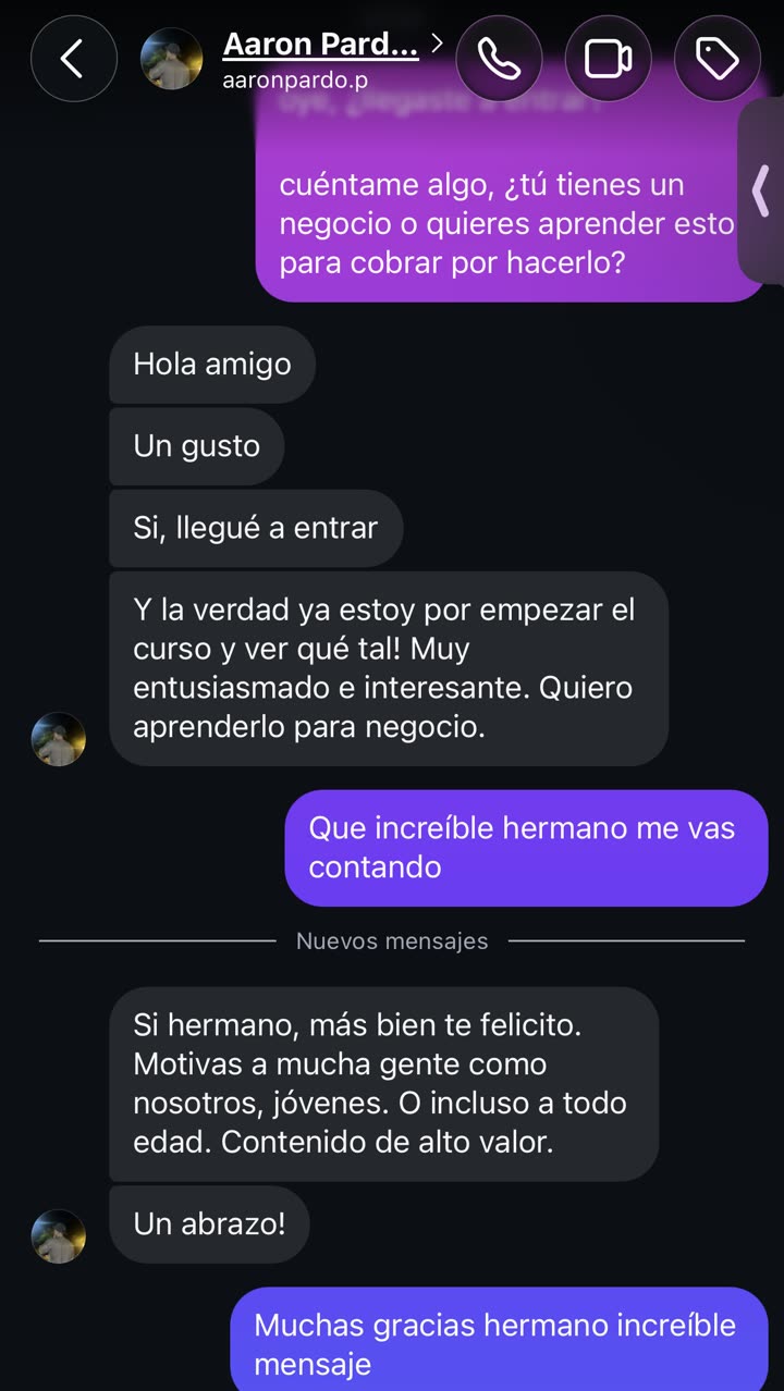 Testimonio de un alumno