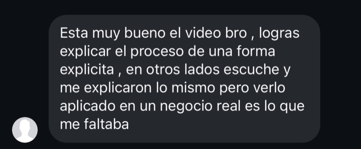 Testimonio de un alumno