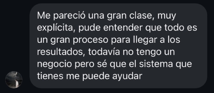 Testimonio de un alumno
