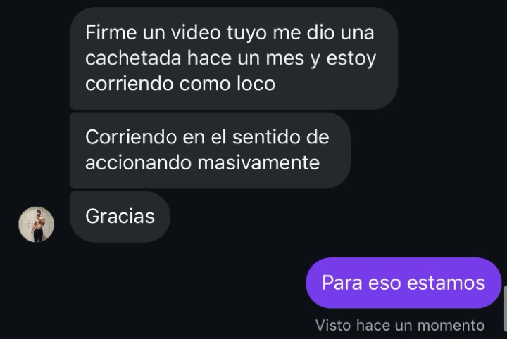 Testimonio de un alumno